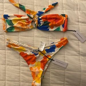 WeWoreWhat White Floral Cabana Collection Bikini